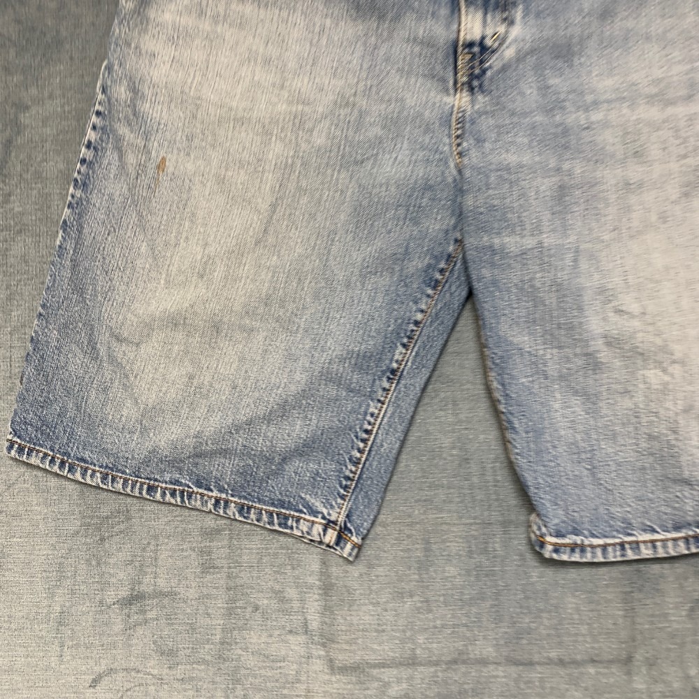 Levi's 569 Straight Denim Shorts Mens 38x12 Blue Cotton Loose Fit Medium Wash - Picture 13 of 16